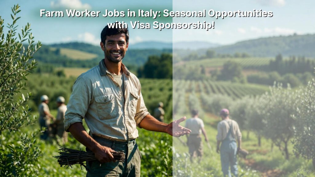 Farm Worker Jobs in Italy: Seasonal Opportunities with Visa Sponsorship!