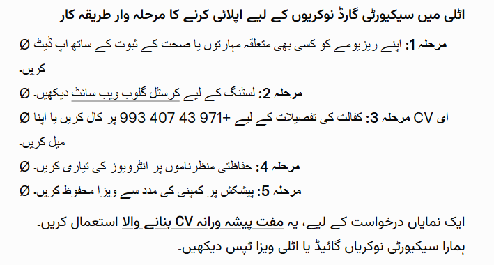 How to Apply for Security Guard Jobs in Italy Step by Step Guide